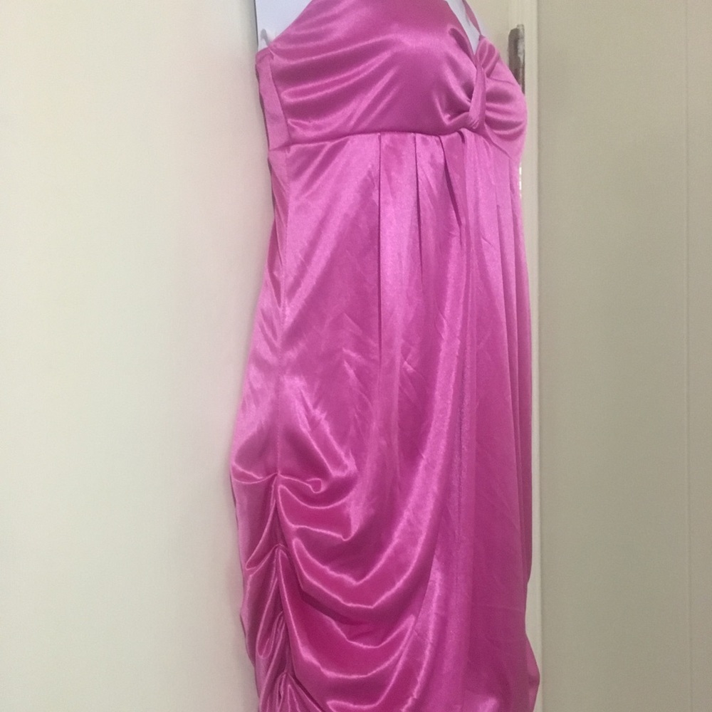 Pink Silk Party Dress - Picture 2 of 4